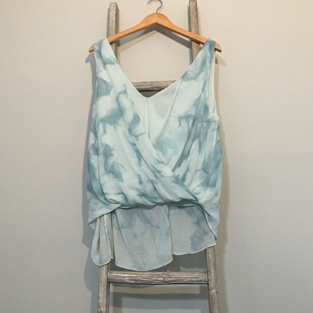 Free People high low, flowy, aqua top